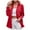 Red, variant on qucoqpe Womens Button Down Shirts Fashion Casual Solid Color Stand Collar Long Sleeve Loose Fit Cardigan Tops Blouse