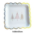 thumbnail image 2 of dajkiuy Christmas Dinnerware set,10 Pcs Disposable Dinnerware Heavy Duty for 10 Guests Christmas New Year Theme Party Supplies Merry Christmas Tableware Set (9 inch,Plastic,Gold Rim), 2 of 7