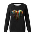 thumbnail image 4 of Meichang Chandails en Molleton pour Femmes Mignon Graphique Pull Col Rond Manches Longues Coupe Ample Chandails en Molleton Couleur Unie Automne Sans Capuche, 4 of 4