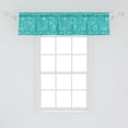 thumbnail image 2 of Ambesonne Yellow and Blue Window Valance, Twig and Leaves, 54" X 12", Turquoise Pale Yellow, 2 of 3