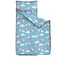 thumbnail image 2 of Unicorn and Head Blue Pattern Teens Toddler Nap Mat with Pillow, Sleeping Mat Bag for Preschool Daycare 51"x22", 2 of 6