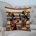 thumbnail image 4 of 20x20 Pillow Covers Set of 2, African Women Throw Pillow Covers Decorative Couch Cushion Case, Black Boho Tradition Ethnic Southwest Microfiber Square Pillowcases for Bedroom Car Living Room, 4 of 7