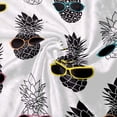 thumbnail image 4 of SKYSONIC Velvet Plush Throw Thermal Blanket - 4x5FT - Pineapples Wearing Sunglasses Printed for Couch Bed Sofa Car, 4 of 5