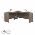 thumbnail image 4 of Pemberly Row Engineered Wood 72W L Shaped Desk with 42W Return in Modern Hickory, 4 of 6