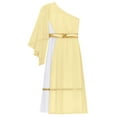 thumbnail image 6 of Jhaoyu Lyrical Dance Dress for Girls One Shoulder Ruffles Greek Nymph Toga Gown Yellow 10, 6 of 7