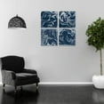 thumbnail image 3 of Abstract Navy Blue Canvas Prints Wall Art Paintings Flowing Water Texture Pictures Artwork 4 Pieces Framed Wall Décor for Living Room Bedroom Bathroom 12"x12", 3 of 5