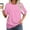 Hot Pink, variant on DJskiyers Womens Linen Shirts Short Sleeve Summer Tops Dressy Casual Blouses Lace Trim Tunic Tops Loose Fit Tshirts Resort Wear, Cruise Shirts Women, Peasant Blouses for Women