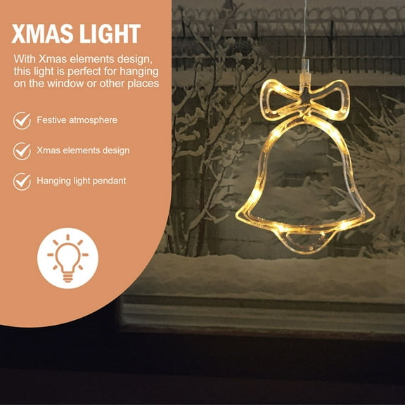 LEORX LED Window Lights Window Decorations Warm White Acrylic Indoor Lighting for Parties 1Set