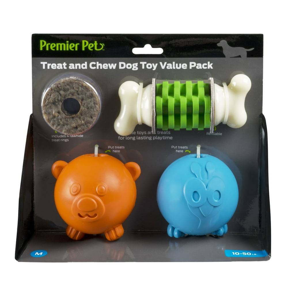 Premier Pet Treat and Chew Toy Value Pack for Dogs Prevent Boredom