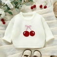thumbnail image 4 of Mercatoo Toddler Baby Boy Girl Knit Sweaters Kids Long Sleeve Shirts Pullover Embroidery Sweatshirt Knitwear Fall Winter Clothes, 4 of 5