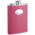 thumbnail image 1 of Visol VF1258 Britney Hot Pink Leather Stainless Steel 8oz Hip Flask, 1 of 1