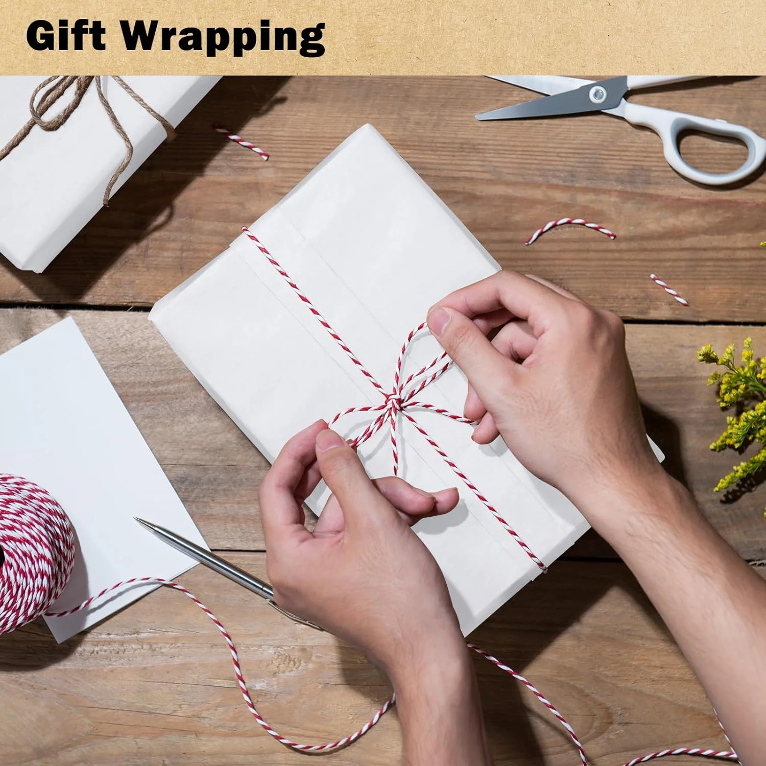 Teddy Run 2 Rolls Kraft Paper Roll 18" x 900" (75') - Heavy Duty 50 lb Brown Kraft Paper for Gift Wrapping, Packing, Shipping, Moving, Floor & Table Covering, Bulletin Board Craft Art (White)