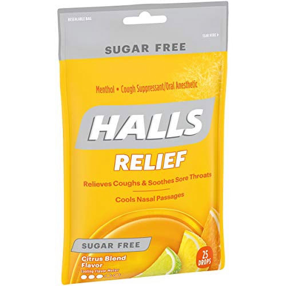 Halls Mentho-Lyptus Drops Sugar Free Citrus Blend - 25 ct - image 3 of 3