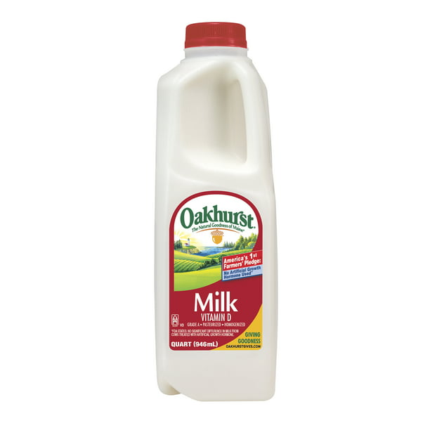 Oakhurst Vitamin D Whole Milk, 1 Quart - Walmart.com ...
