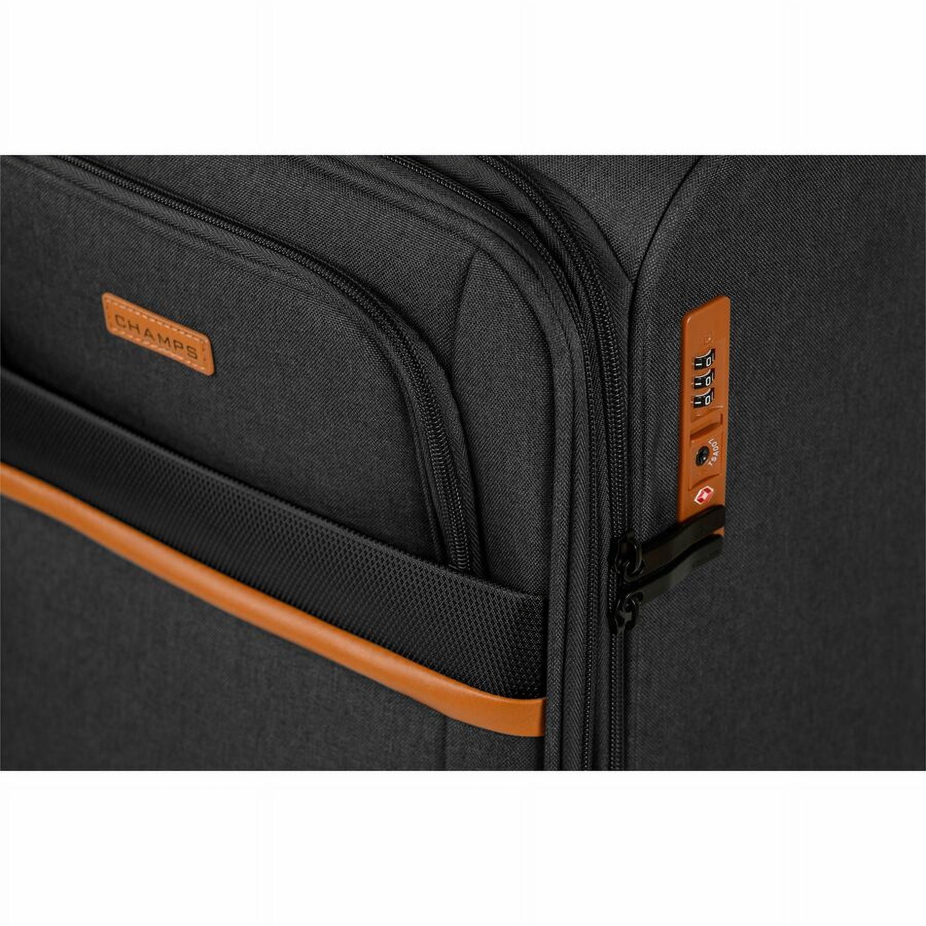 CHAMPS Classic II Collection, 3-piece Softside Luggage set, Black