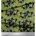 thumbnail image 2 of Soimoi Green Cotton Duck Fabric Whale Ocean Fabric Prints By Yard 42 Inch Wide, 2 of 3