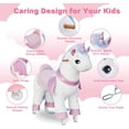 thumbnail image 6 of DEYGIA Ride on Unicorn Toys for Kids, Ride on Toy for Girls 4 to 9 Years Old, 36.6'' Height Riding Horse Rider Mechanical Walking Action Toys, No Battery or Electricity, Max Load 165LBS, 6 of 9