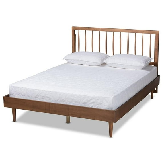 Bowery Hill Ash Walnut Finished Wood Full Size Platform Bed