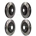 thumbnail image 1 of DS-One Front Rear Coated Drilled Slotted Disc Brake Rotors Kit for Car Ford Mustang KD-100219, 1 of 11