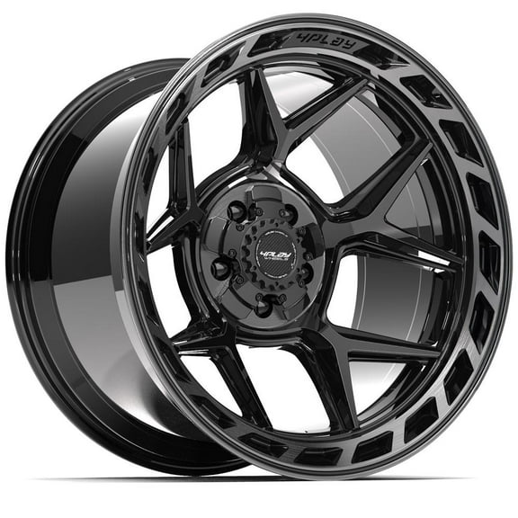 4PLAY Wheels 4P55 20 Inch Rim Fits 5x127 & 5x139.7 20x12 Gloss Black Brushed with Tinted Clear (1)