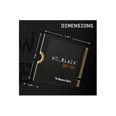 WD - BLACK SN770M 2TB Internal SSD PCIe Gen 4 x4 M.2 2230 for ROG Ally and Steam Deck