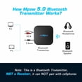 thumbnail image 3 of Mpow Wireless Bluetooth Transmitter, Bluetooth 5.0 Adapter with aptX Low Latency, Wireless 3.5mm Audio Adapter with 50ft (15m) Range, Dual-link for TV, PC, CD Player, 3 of 8