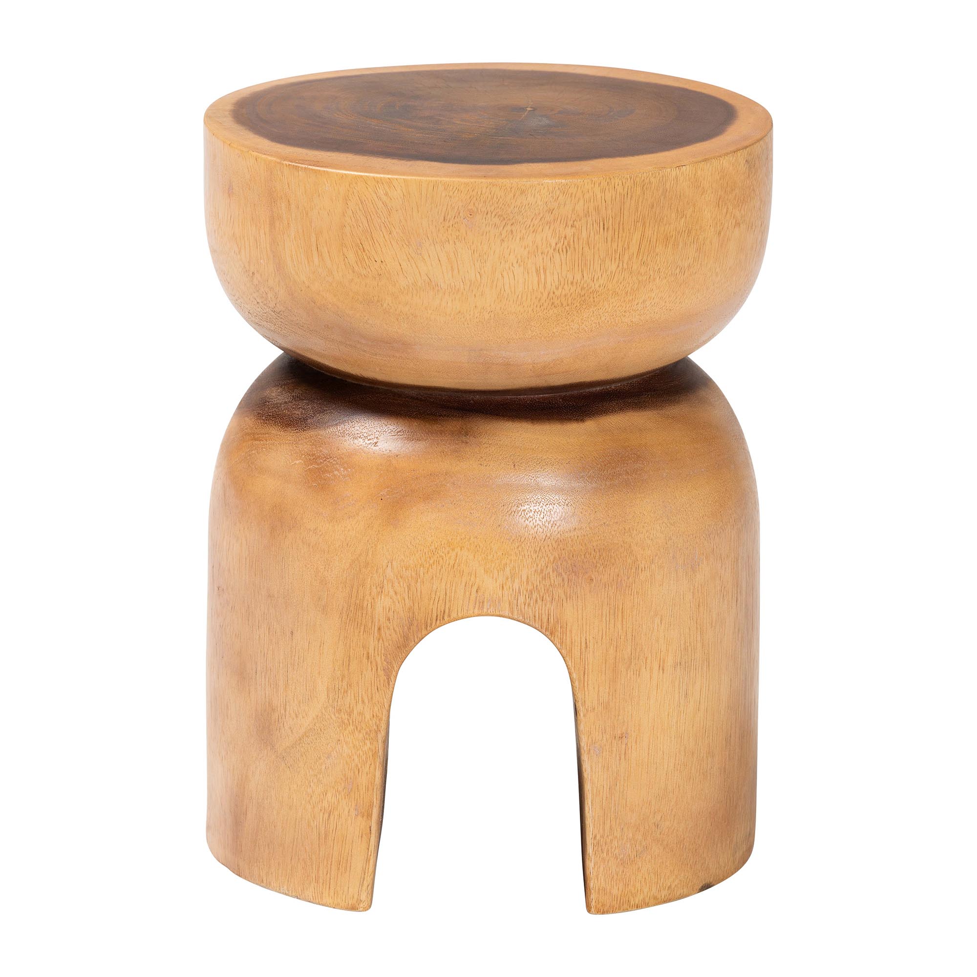 bali & pari Abrina Rustic End Table, Natural Brown