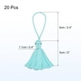 thumbnail image 2 of Uxcell 20 pack Bookmark Tassels 4.3 inch Hanging Loop Small Tassels Soft Mini Tassels, Light Cyan, 2 of 7