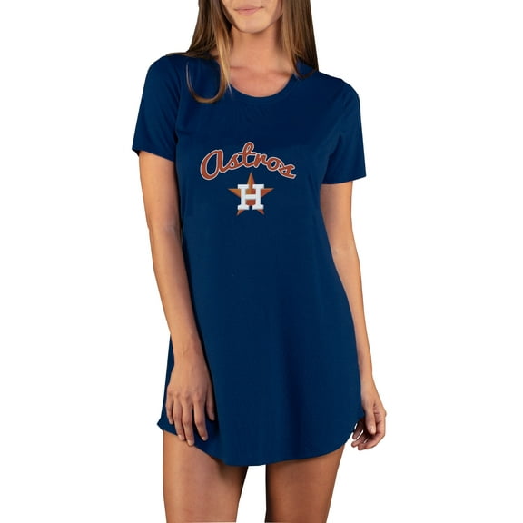 Women's Concepts Sport Navy Houston Astros Marathon Knit Nightshirt
