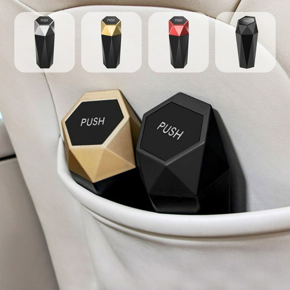 Car Trash Can, Leakproof Car Trash Bin with Lid, Small Trash Can for Car, Vehicle Car Garbage Can for Cup Holder & Vehicle Trash Bag for Truck SUV Auto Interior Accessories Organizer - Xuniizn