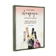 thumbnail image 3 of Stupell Industries Champagne and Love Quote Fashion Designer Glam Text Luster Gray Framed Floating Canvas Wall Art, 16x20, by Ziwei Li, 3 of 5