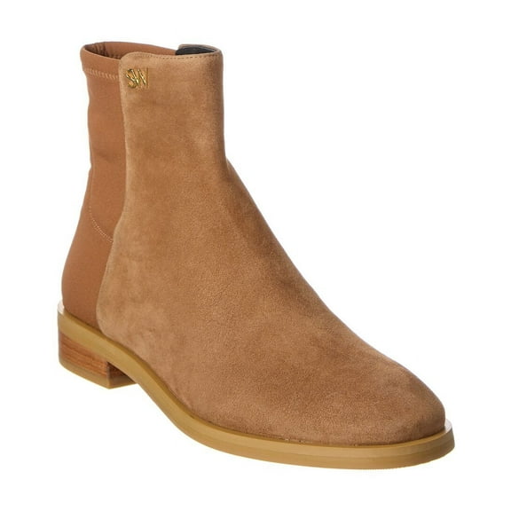 Stuart Weitzman Kye City Suede Bootie, 10.5, Brown