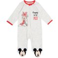 thumbnail image 2 of Disney Minnie Mouse 2 Pack Zip Up Sleep N' Play Coveralls Newborn, 2 of 5