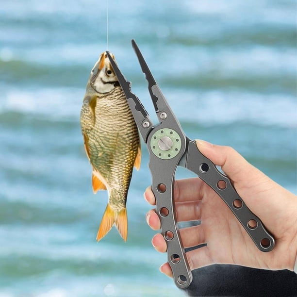 Pesca de alicates de pesca de líneas de herramientas de pesca multiolera de múltiples herramientas de múltiples herramientas de múltiples Gris
