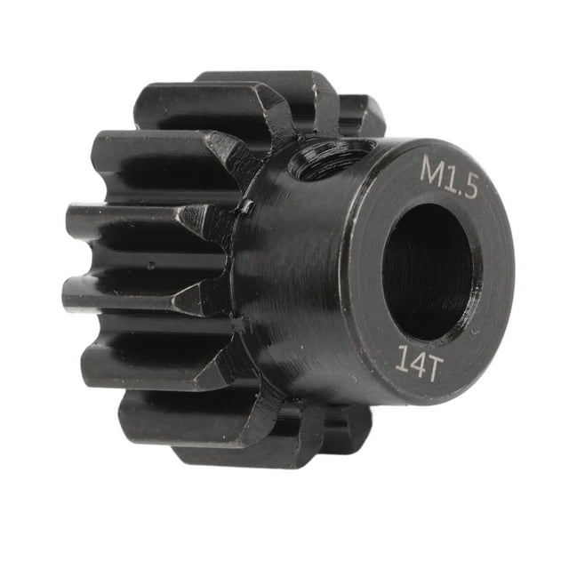 RC Car Motor Gear, M1.5 Workmanship RC Motor Gear 8mm Inner Hole Black Easy Installation for 6S 1/5 14T