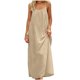thumbnail image 1 of Vestido de Verano Casual de Mujer Cuello Redondo Sólido sin Mangas Mini Sling Vestido sin Espalda para las Mujeres, 1 of 5