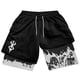 thumbnail image 2 of Ropa de calle Y2K para hombre, pantalones cortos transpirables de gran tamaño, de cintura alta, para gimnasio, entrenamiento, Fitness, Verano, 2 of 4