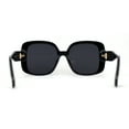 thumbnail image 3 of Classical Womens Oversize 1990s Oversized Butterfly Fashion Sunglasses All Black, 3 of 4