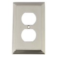 thumbnail image 1 of Nostalgic Warehouse 720028 Plaque d'Interrupteur Déco avec Sortie, Nickel Satiné, 1 of 3