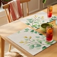 thumbnail image 4 of Placemat Set of 4 Green Yellow Leaves Placemats for Dining Table Ombre Tree Branch Washable Table Mats for Kitchen and Party Decor Indoor & Outdoor Use, 4 of 8