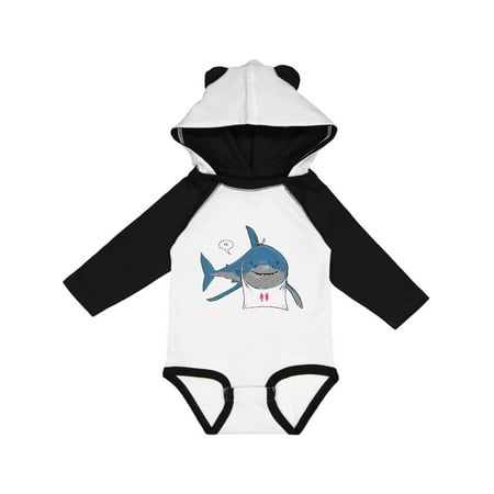 

Inktastic Shark Dinner Gift Baby Boy or Baby Girl Long Sleeve Bodysuit