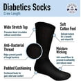 thumbnail image 2 of Yacht & Smith King Size Cotton Diabetic Crew & Ankle Socks, Big & Tall Mens Diabetes Sock, Bulk Value Pack, 2 of 3