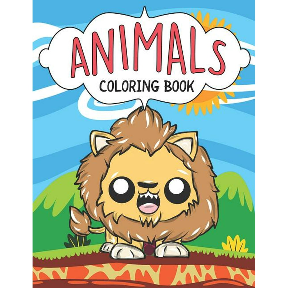 Animals Coloring Books : Super Cute JUMBO Coloring & Activity Book for