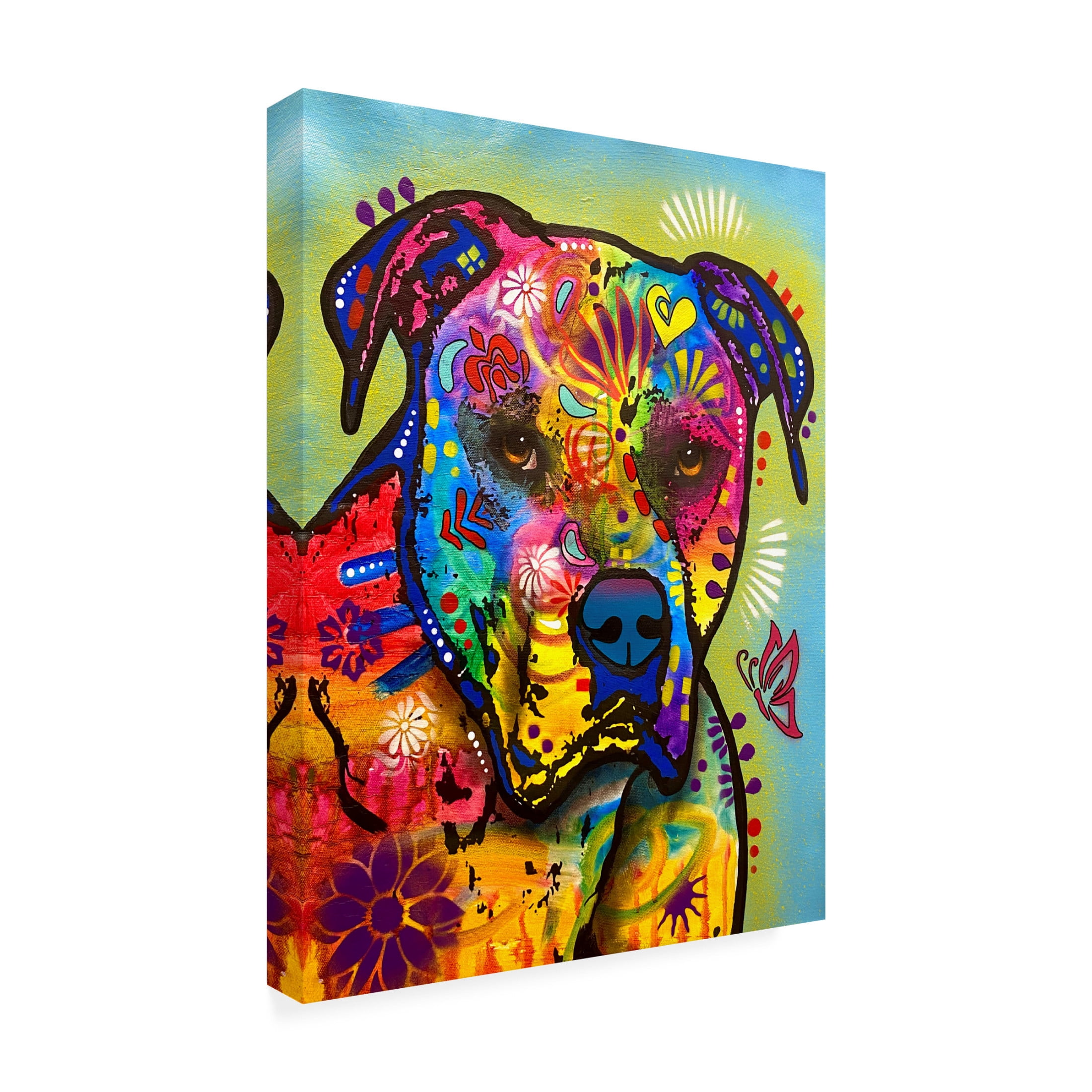 Canvas Wall Art - Dean Russo 'Did Not Mean To Spill The Water Bowl' Wall Art for Living Room, Bedroom, or Office Décor by Trademark Fine Art - 24 x 32 Inches
