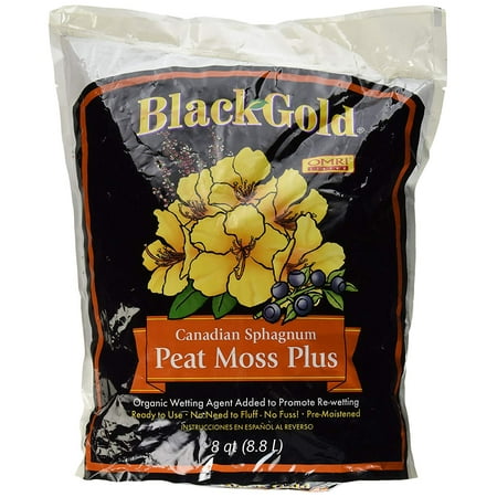 Black Gold Peat Moss Plus, Black Gold Peat Moss Plus 8qt All the benefits of peat, plus an added organic wetting agent to aid in rewetting By Sun Gro