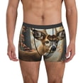 thumbnail image 1 of Balery American Wildlife Deer Forest Calzoncillos bóxer para hombre, ropa interior de algodón suave y transpirable con cinturilla de nailon-Medium, 1 of 5