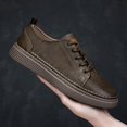 thumbnail image 6 of Men's Low-Top Lace-Up Casual Sneakers Flat Sole Stitched Detail Comfort Walking Shoes for Daily Commute, 6 of 6