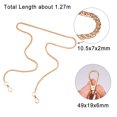 thumbnail image 2 of 1 Strand Bag Strap Chain Iron Box Chains with Alloy Clasps Unwelded Golden 50 inch(1.27m) 7mm, 2 of 8