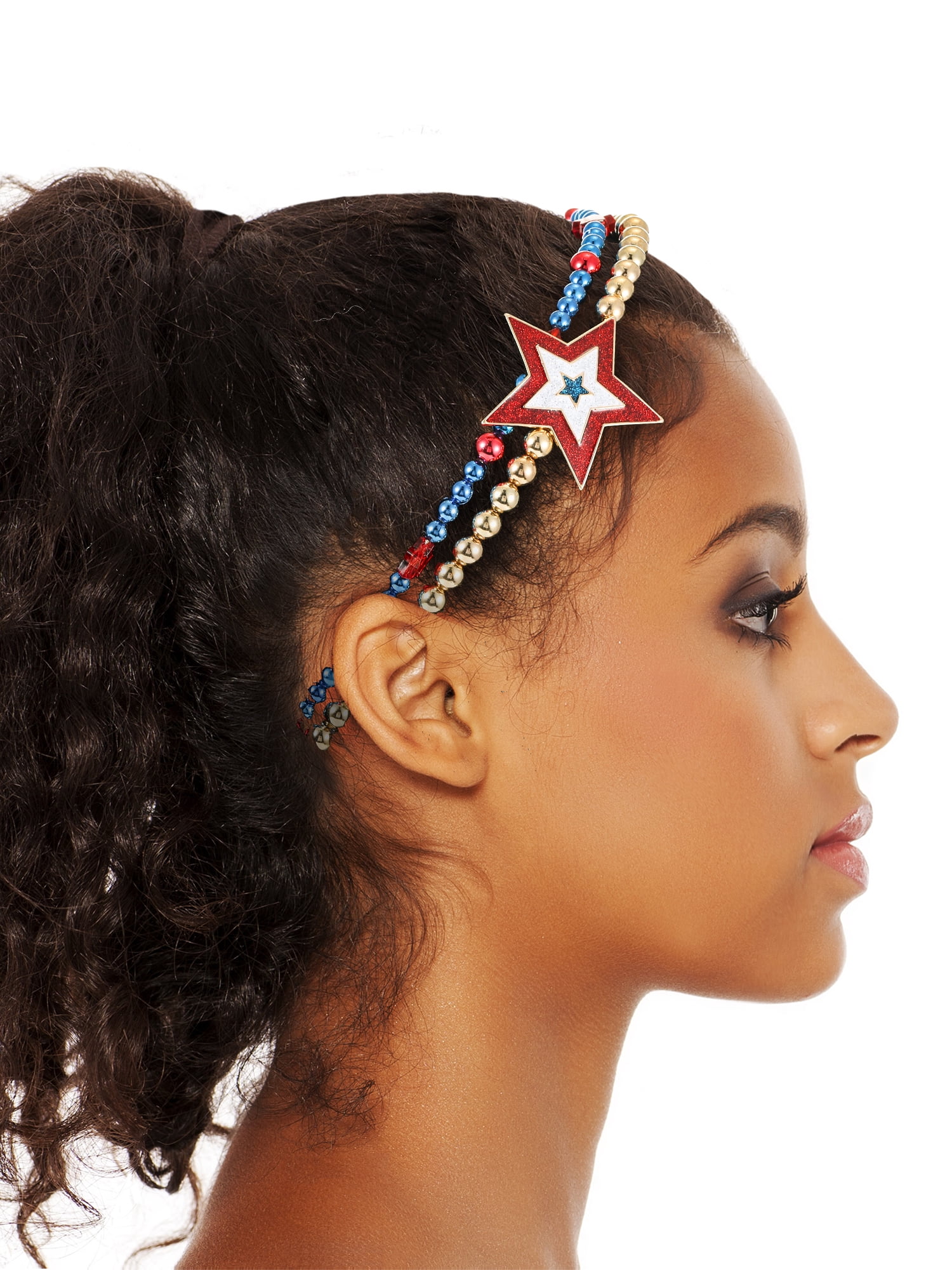 Way to Celebrate Americana Beaded Headbands, 2 Piece