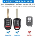 thumbnail image 2 of Key Fob Cover Compatible with Honda Accord Civic CR-V Crosstour HR-V LX 2013-2022 Keychain Case Holder Protector,Black, 2 of 7